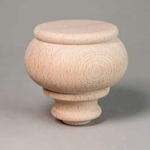 Bun feet for furniture rounded tapered